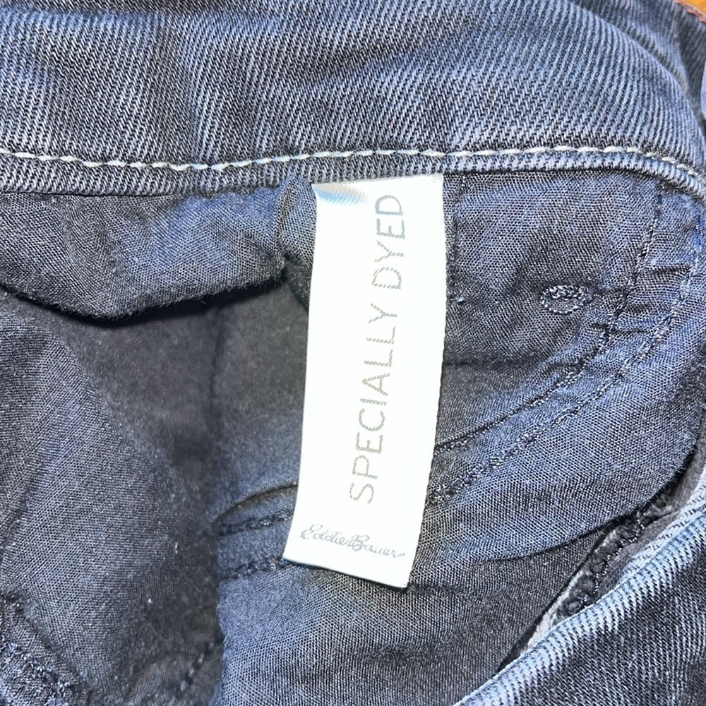 WOMEN’S BLACK EDDIE BAUER CURVY TROUSER JEANS SIZE 8P - Picture 9 of 10